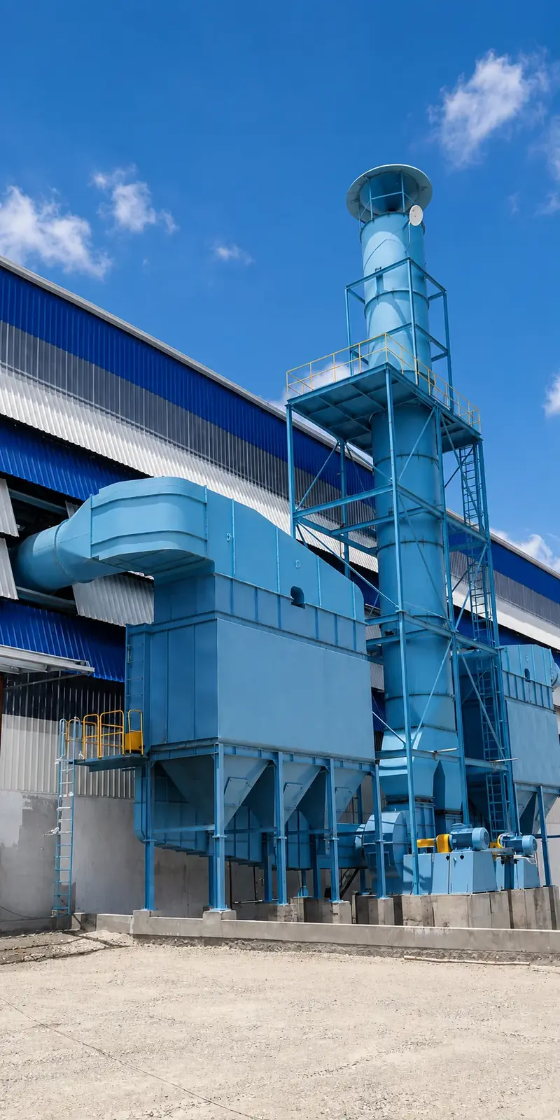 Dust extraction system completed by Hi-Tech Fab Equipments Co.